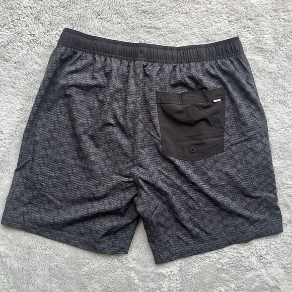 Vuori Men’s Kore Short 7” Inseam Lined Black Basket Weave Pattern V302 Size XXL - Picture 8 of 9